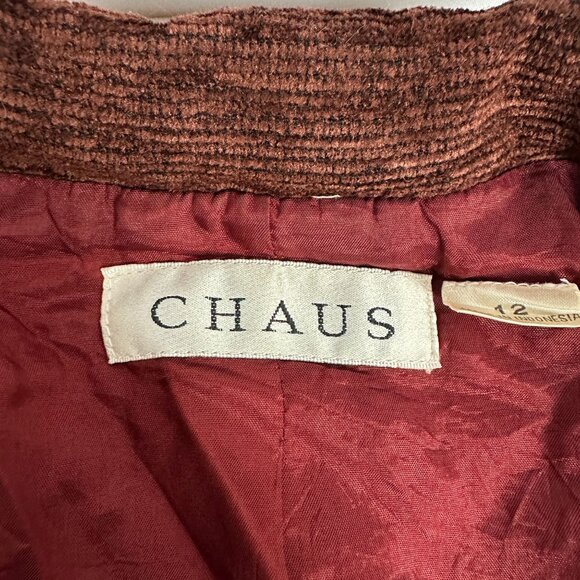 Vintage Chaus Womens Brown Textured Blazer Jacket Size 12 - Picture 5 of 6